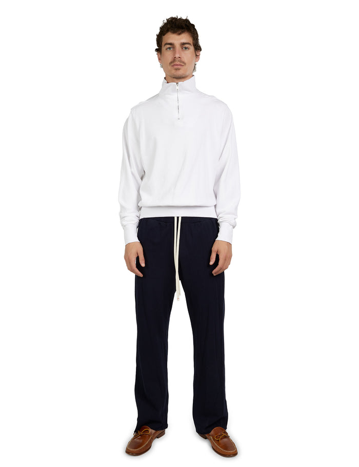Les Tien Piqué Banded Half Zip Yacht Pullover