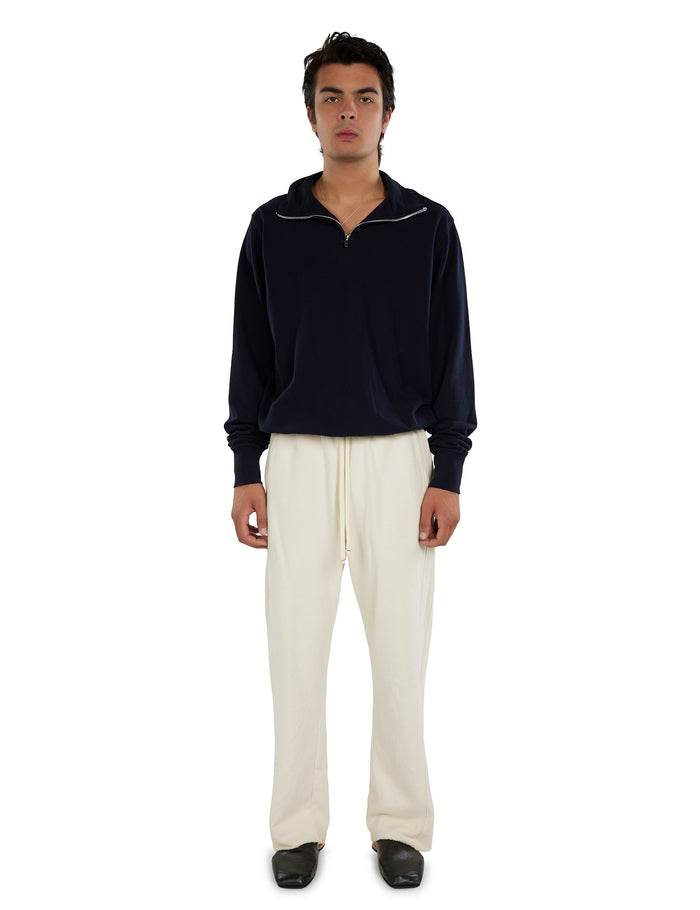 Les Tien Piqué Banded Half Zip Yacht Pullover