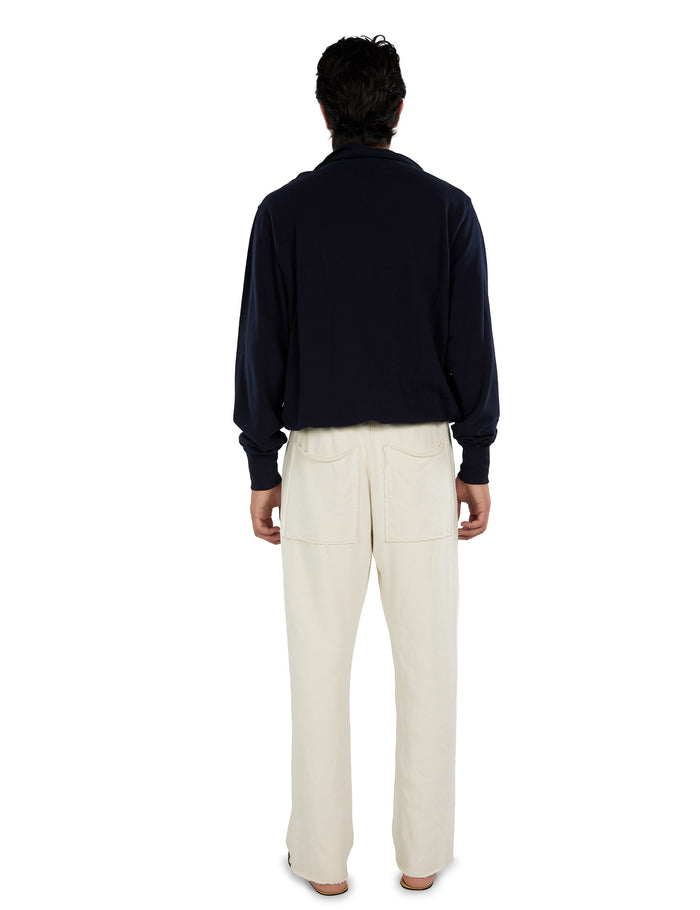 Les Tien Piqué Banded Half Zip Yacht Pullover