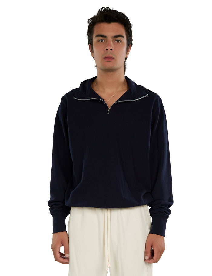 les tien Piqué Banded Half Zip Yacht Pullover