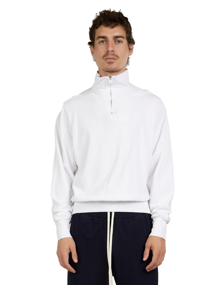 les tien Piqué Banded Half Zip Yacht Pullover