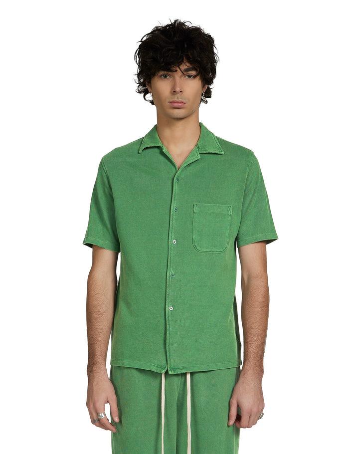 les tien Piqué Cuban Shirt