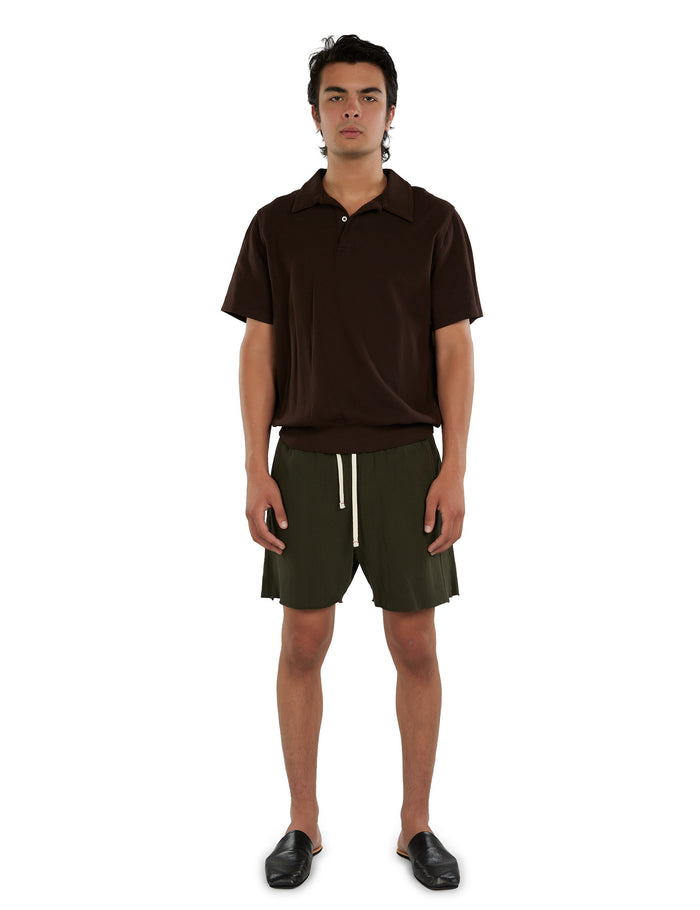 Les Tien Piqué S/S Banded Tennis Polo