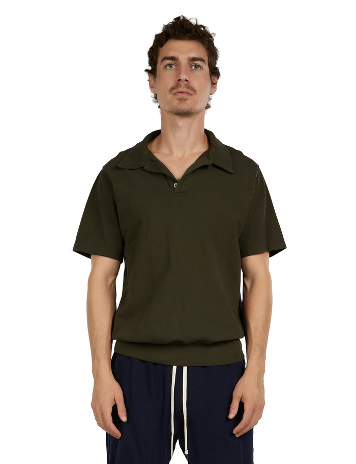 les tien Piqué S/S Banded Tennis Polo
