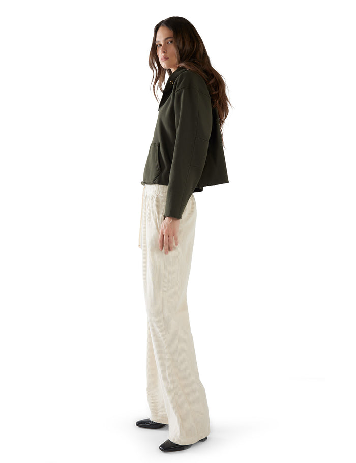 Les Tien Rachel Raw Crop Hoodie