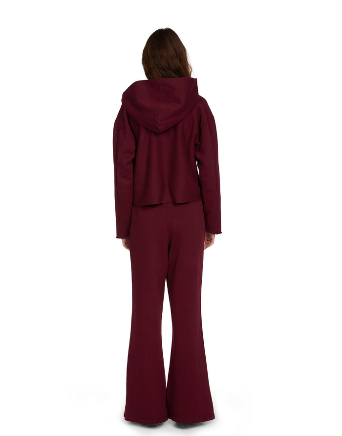 Les Tien Rachel Raw Crop Hoodie