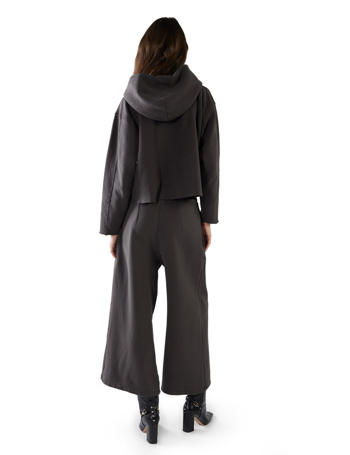 Les Tien Rachel Raw Crop Hoodie