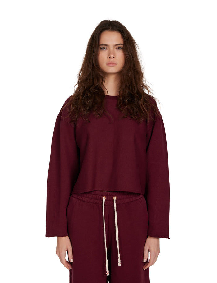 les tien Raven Raw Crop Crew