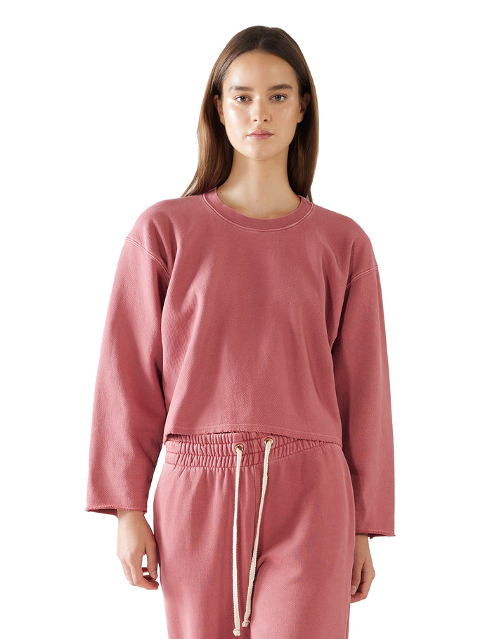 les tien Raven Raw Crop Crew