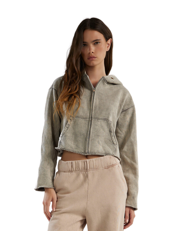 les tien Rosa Raw Zip Hoodie