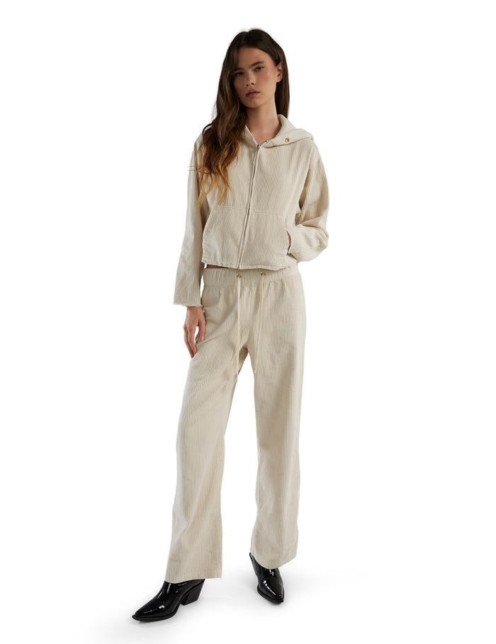 Les Tien Rosa Raw Zip Hoodie