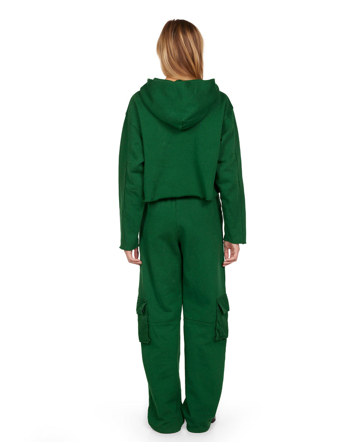 Les Tien Rosa Raw Zip Hoodie