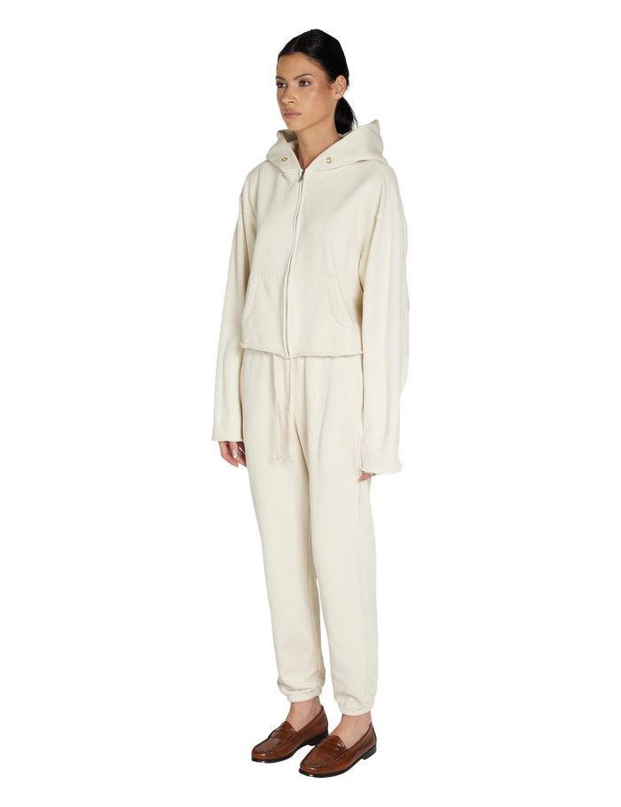 Les Tien Rosa Raw Zip Hoodie