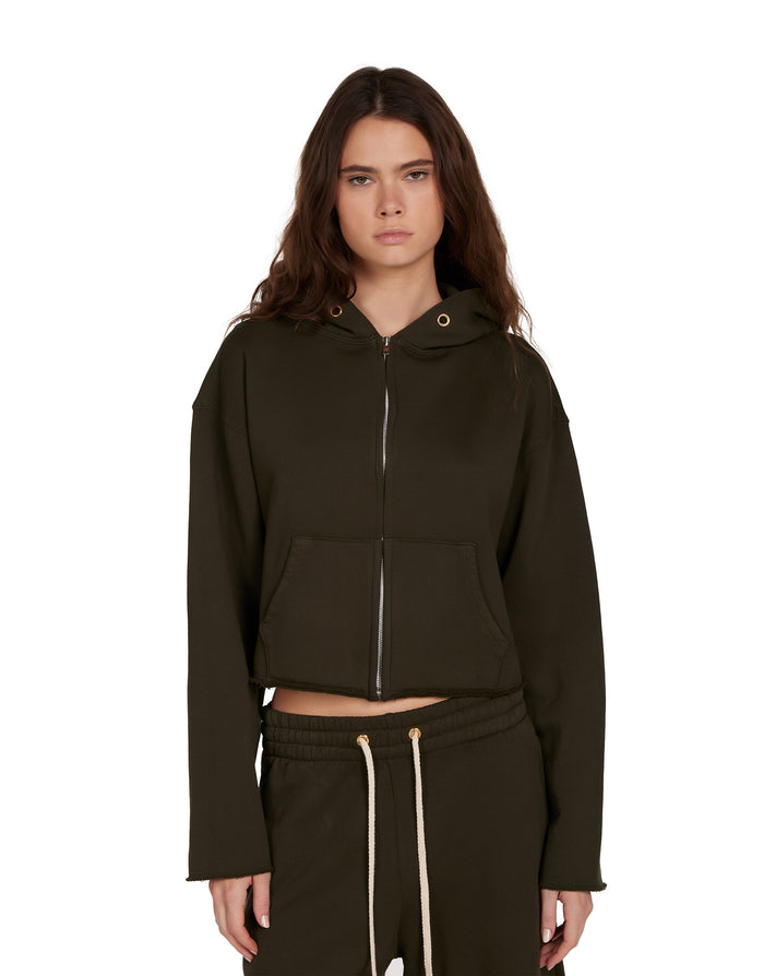 les tien Rosa Raw Zip Hoodie