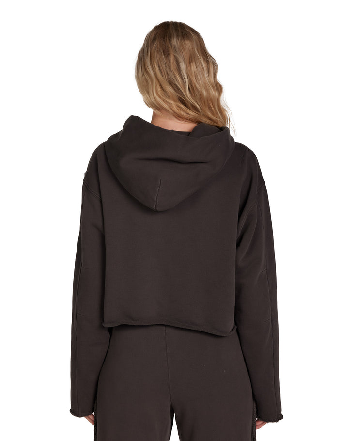 Les Tien Rosa Raw Zip Hoodie