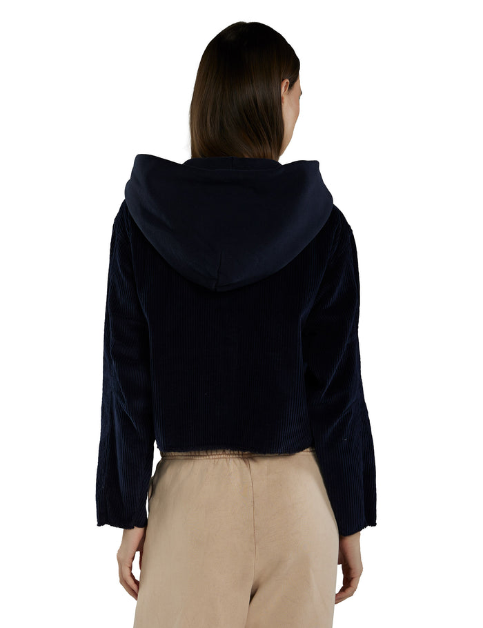 Les Tien Rosa Raw Zip Hoodie