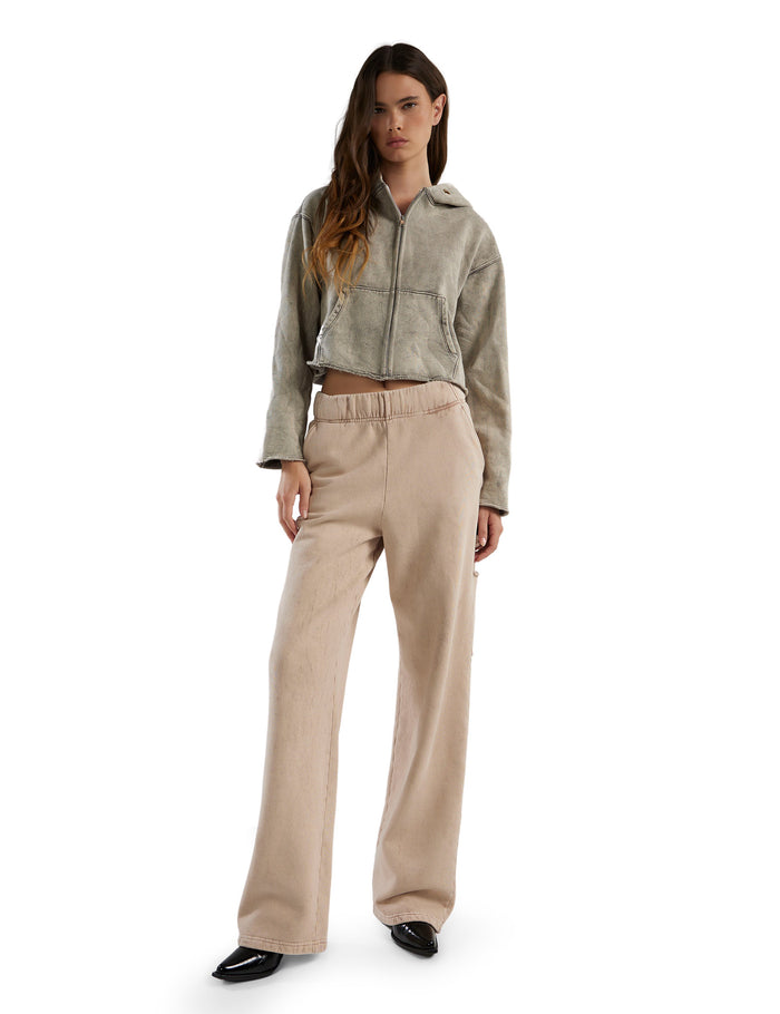 Les Tien Rosa Raw Zip Hoodie