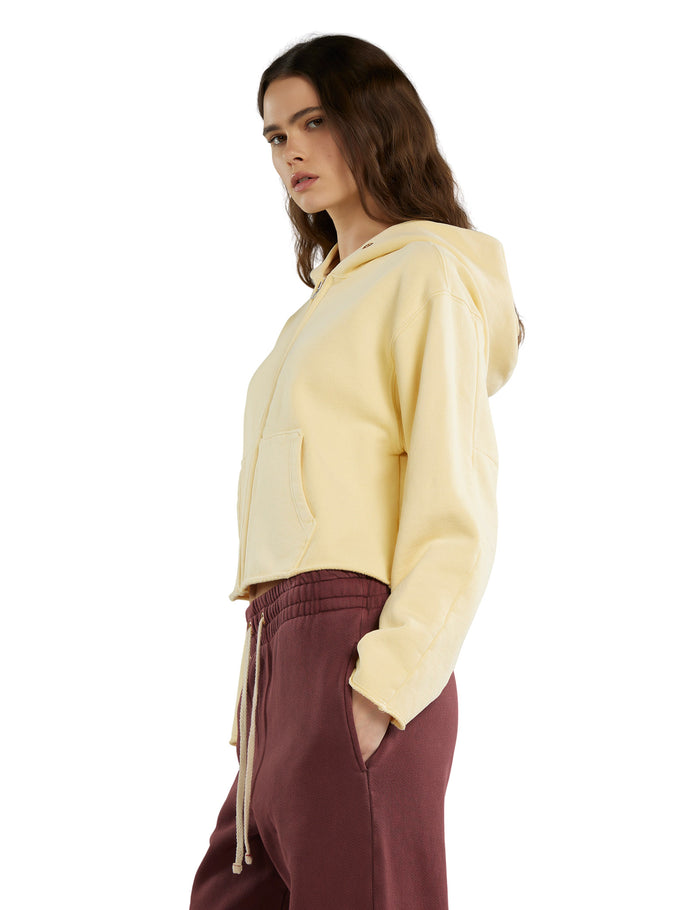 Les Tien Rosa Raw Zip Hoodie