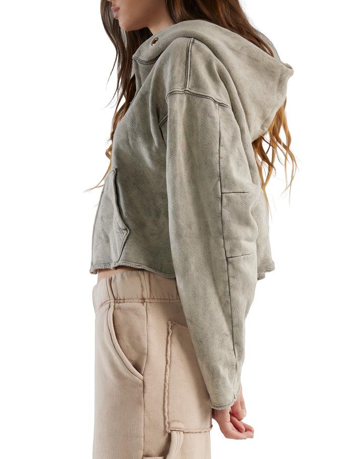 Les Tien Rosa Raw Zip Hoodie