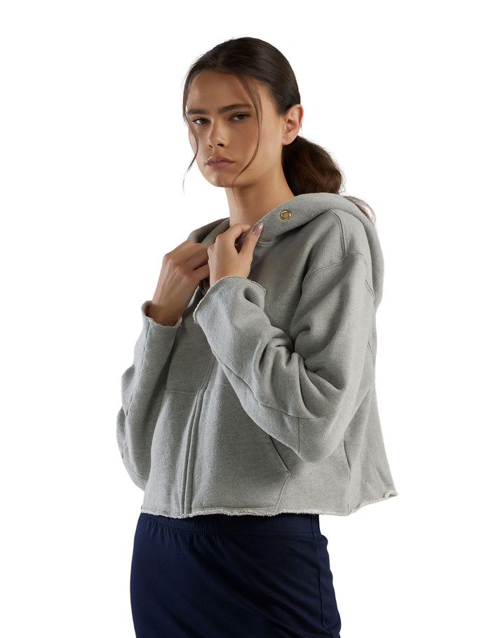 Les Tien Rosa Raw Zip Hoodie