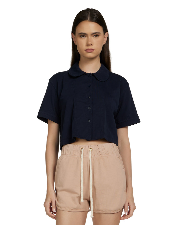 les tien Shae Club Collar Button Up