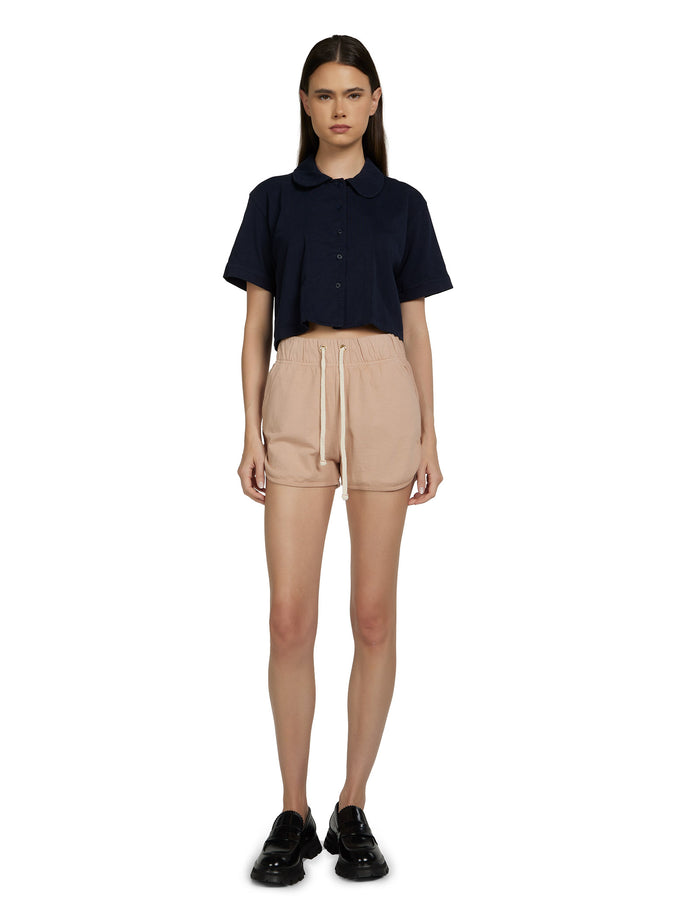 Les Tien Shae Club Collar Button Up