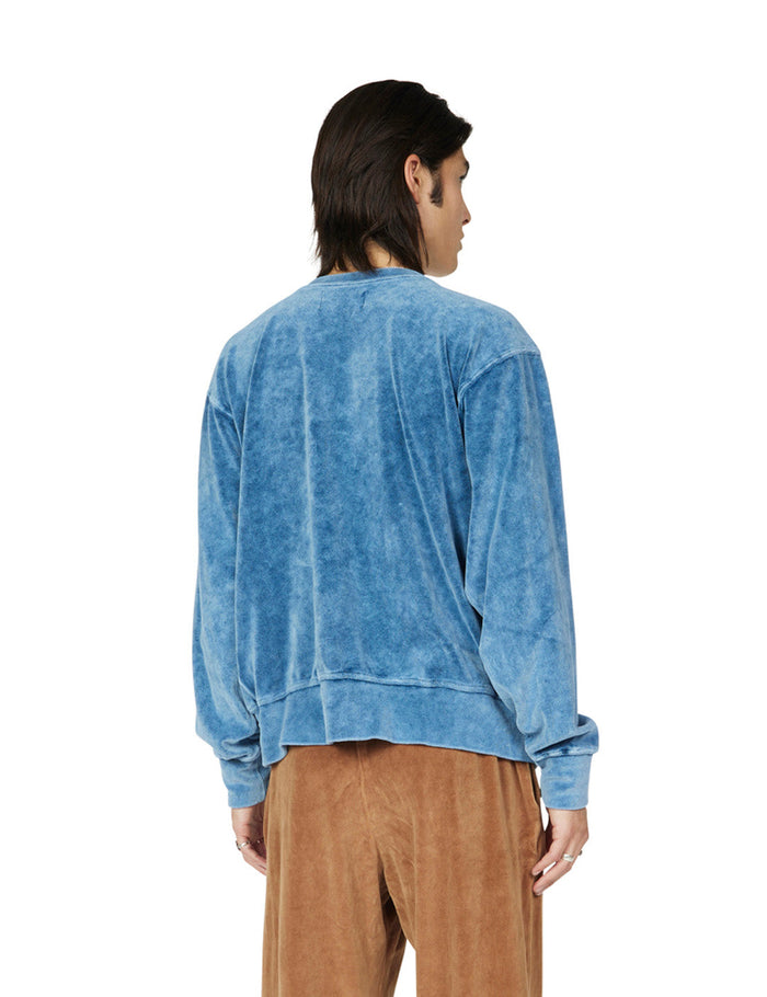 Les Tien Velour Crop Crew