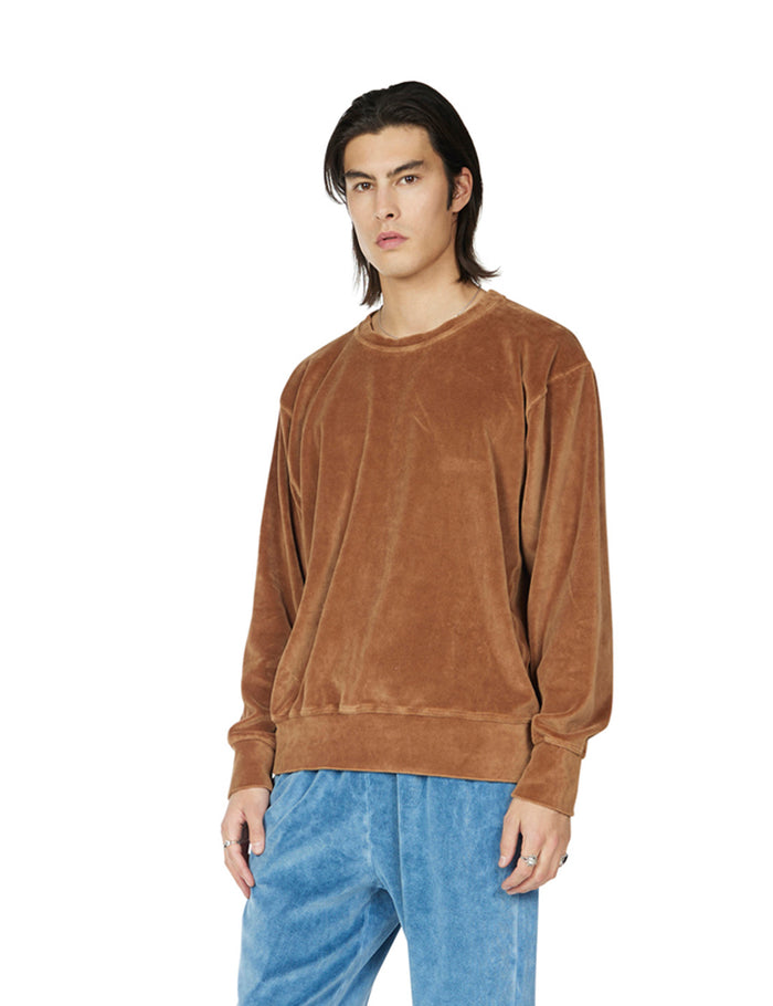 les tien Velour Crop Crew