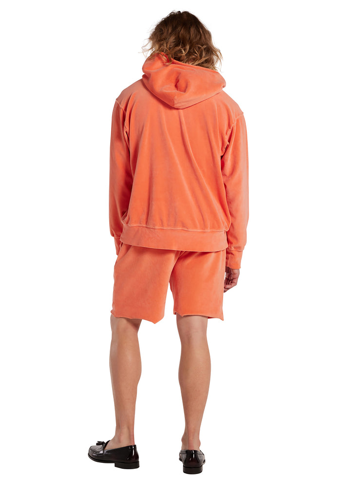 Les Tien Velour Snap Front Short