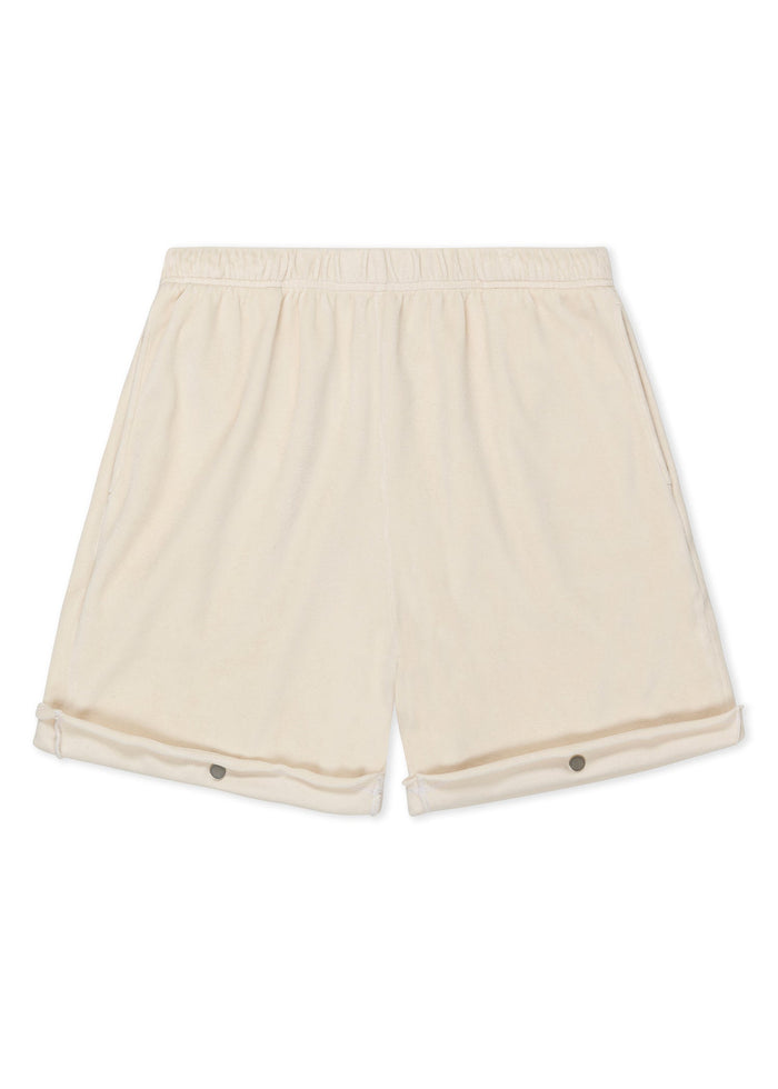 les tien Velour Snap Front Short
