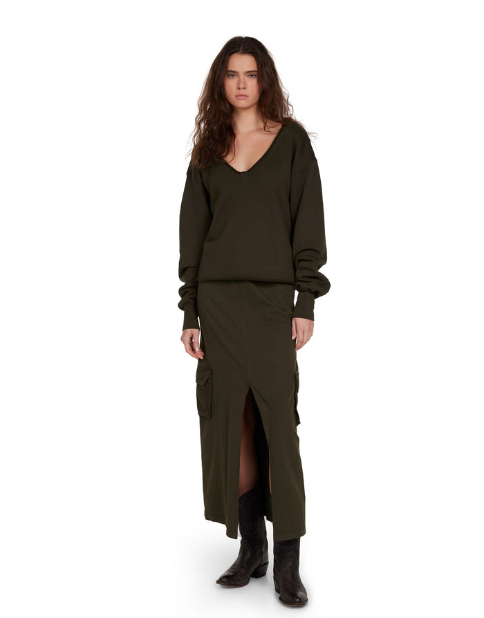 Les Tien Veronica Double V Roll Neck