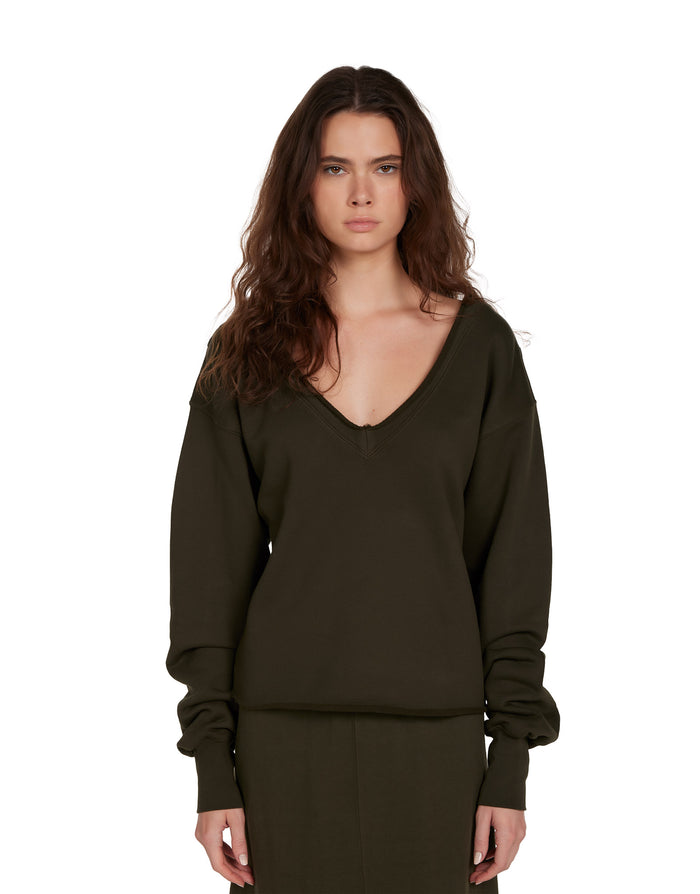 les tien Veronica Double V Roll Neck