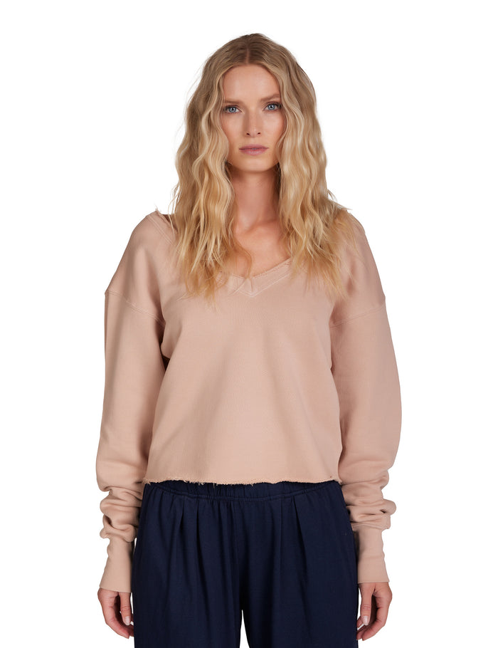 les tien Veronica Double V Roll Neck