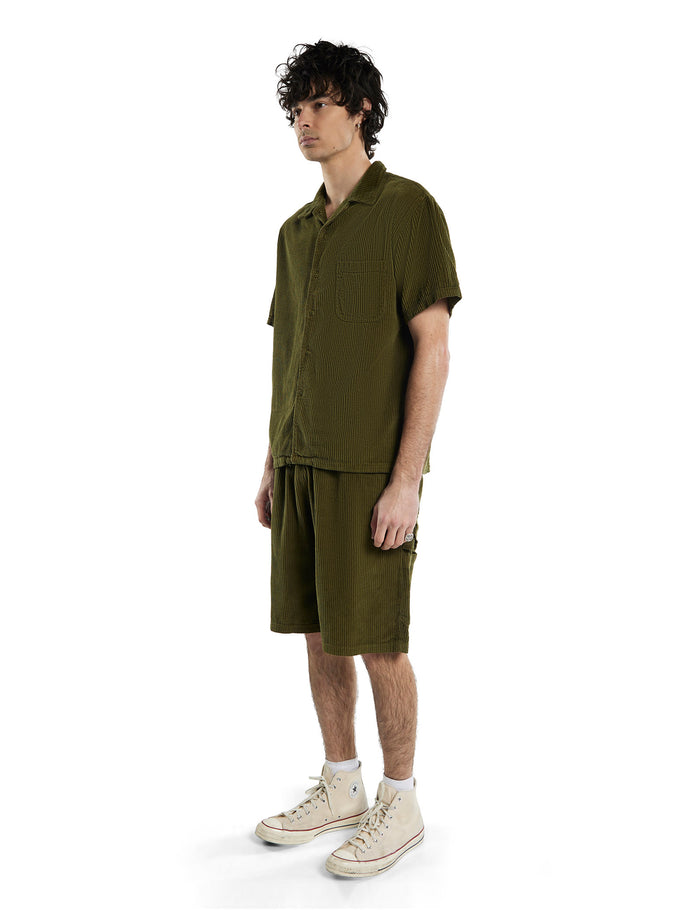 Les Tien Wide Wale Corduroy Cuban Shirt