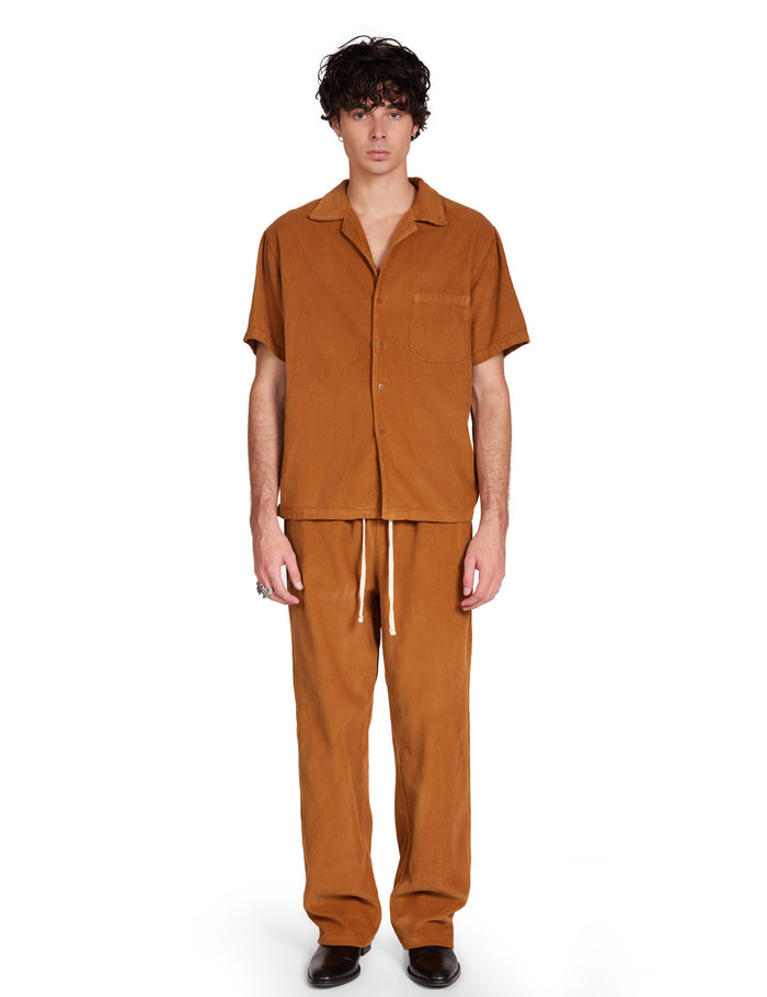 Les Tien Wide Wale Corduroy Cuban Shirt