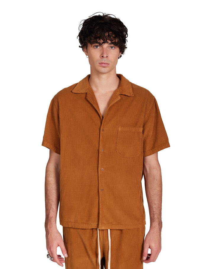 les tien Wide Wale Corduroy Cuban Shirt