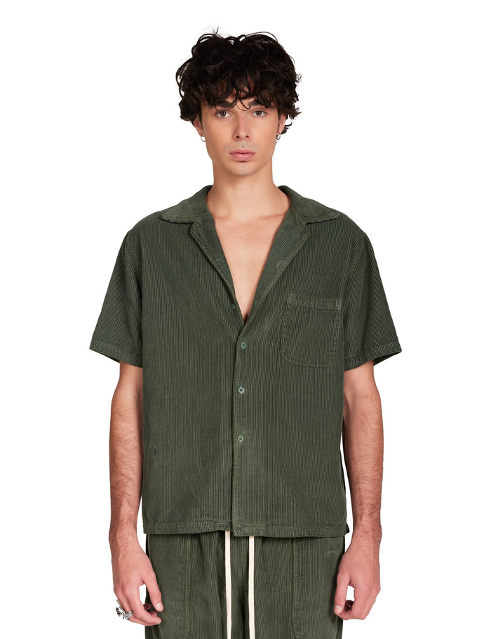 les tien Wide Wale Corduroy Cuban Shirt