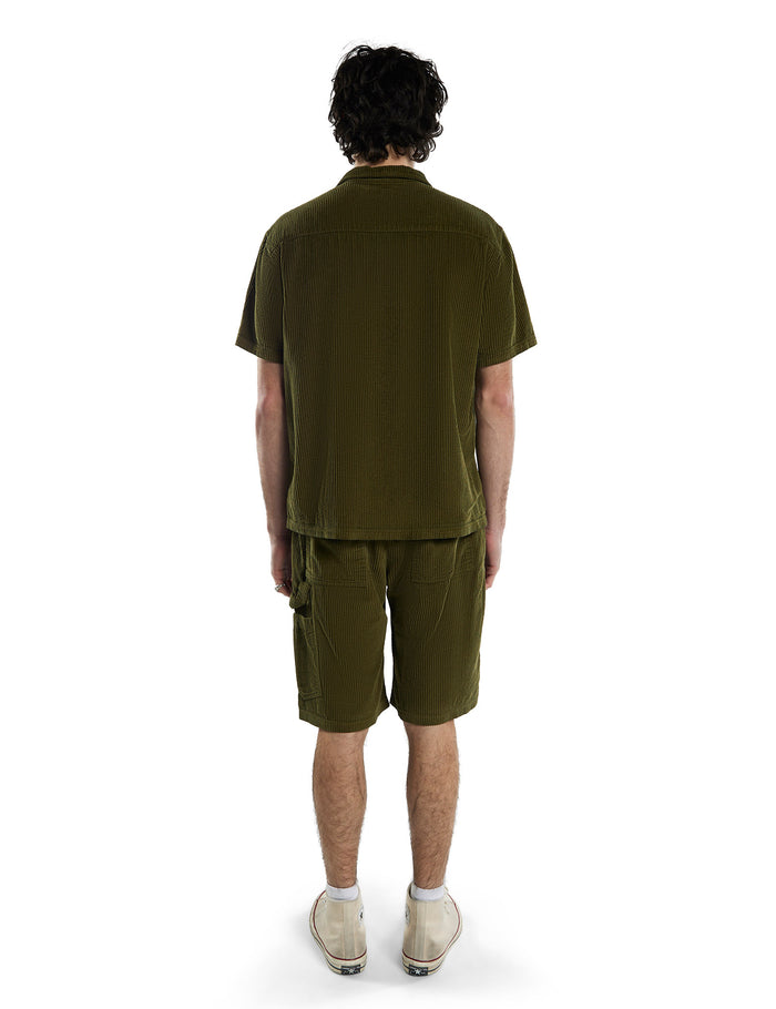 Les Tien Wide Wale Corduroy Cuban Shirt