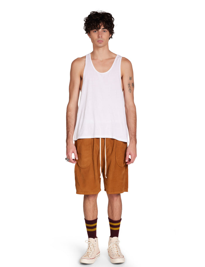 Les Tien Wide Wale Corduroy Invert Pocket Short