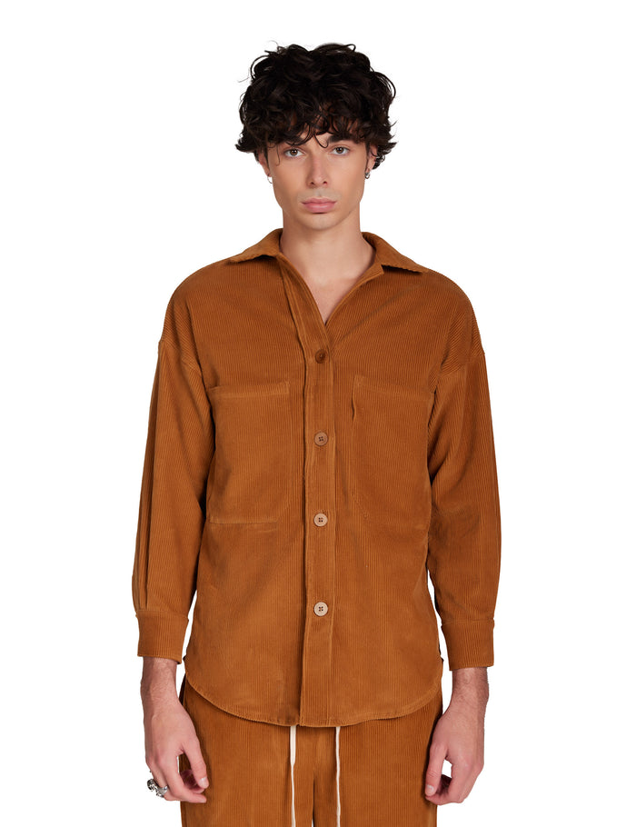 les tien Wide Wale Corduroy Oversized Button Up