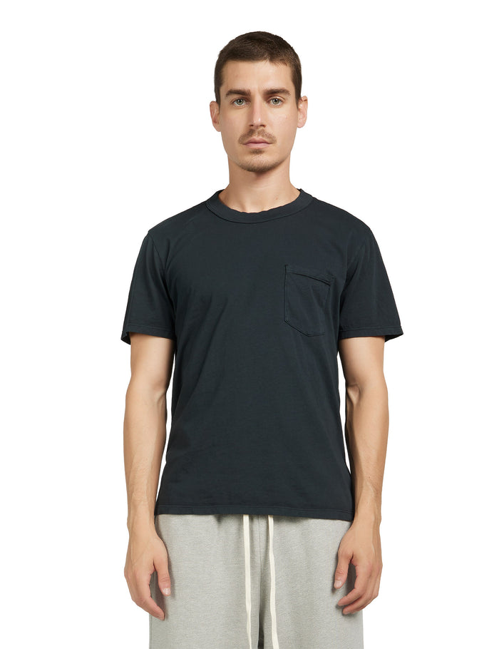 les tien Lightweight Binded Neck Classic Pocket Tee