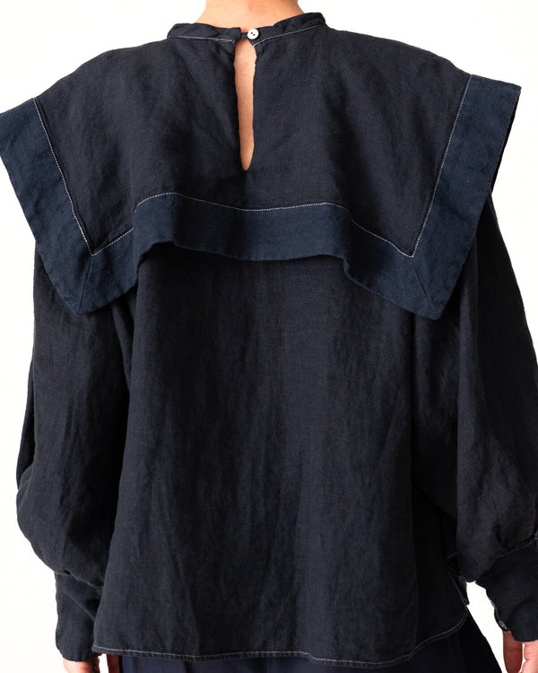 Les Vacances D'irina Puritan Shirt Navy