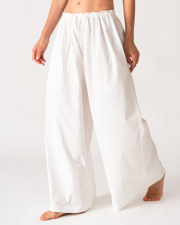 Les Vacances D'irina White Striped Pantaloons