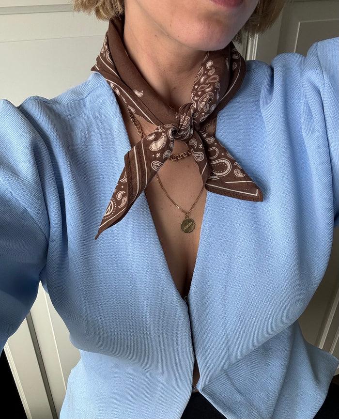 Lescarf COTTON PAISLEY | BROWN | 55CM