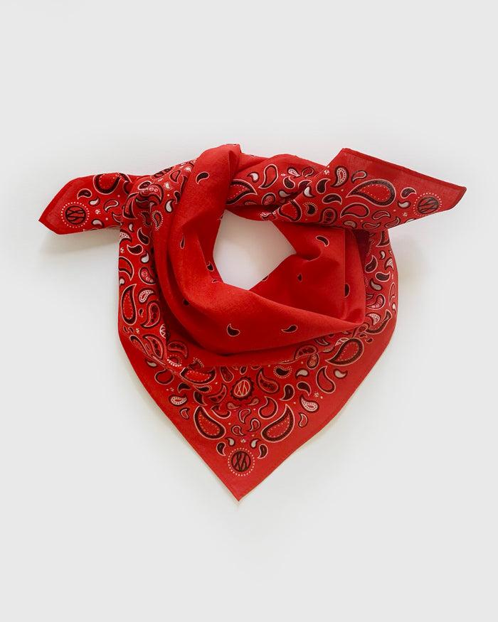 lescarf COTTON PAISLEY | RED | 55CM