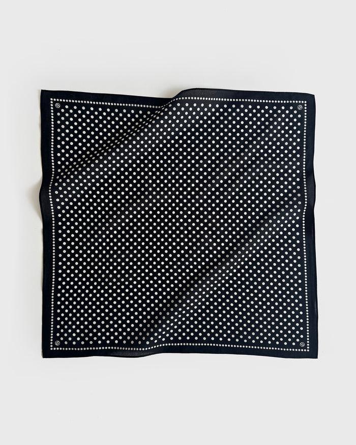 Lescarf COTTON POLKADOT | BLACK & CREAM | 55CM