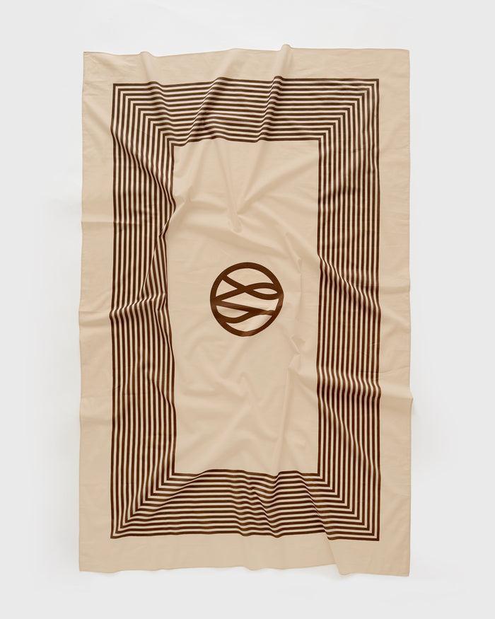 Lescarf COTTON STRIPED SARONG | CREAM & MOCHA MOUSSE