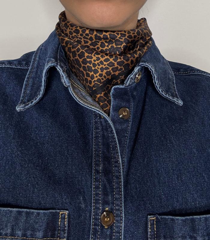 Lescarf LEO SCARF | BROWN | 50 CM