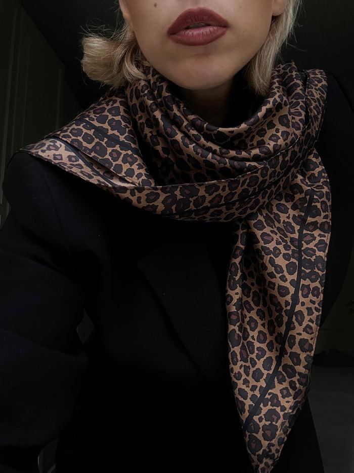 Lescarf LEO SCARF | BROWN | 80 CM