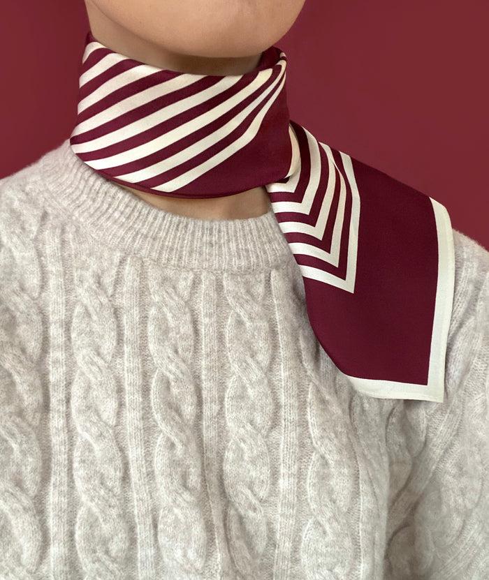 Lescarf NO. 13 | WINE RED | 65CM